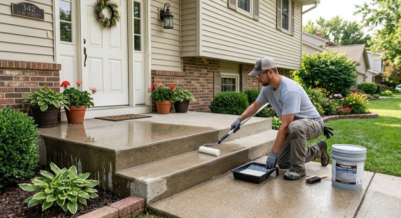 Porch Concrete Sealing in Redmond, WA